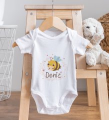 BK Kids Kişiye Özel Fotoğraflı Bebek Yastık ve Bebek Body Zıbın Hediye Seti - Model 27