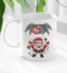 BK Gift Noel Baba Tasarımlı Beyaz Kupa Bardak-7