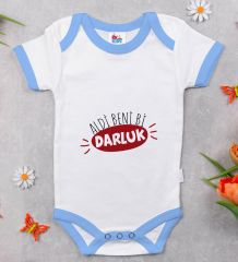 BK Kids Darluk Tasarımlı Mavi Bebek Body Zıbın-1