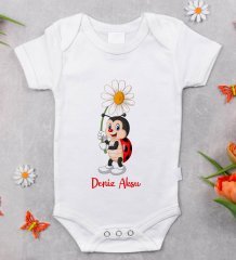 BK Kids Kişiye Özel Fotoğraflı Bebek Yastık ve Bebek Body Zıbın Hediye Seti - Model 25