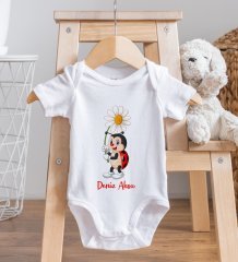 BK Kids Kişiye Özel Fotoğraflı Bebek Yastık ve Bebek Body Zıbın Hediye Seti - Model 25