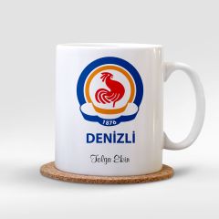 Kişiye Özel Denizli Beyaz Kupa Bardak - 001