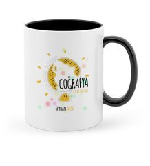 Kişiye Özel Coğrafya Öğretmeni Siyah Kupa Bardak - 3