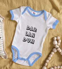 BK Kids Darlandum Tasarımlı Mavi Bebek Body Zıbın-2