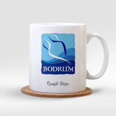 Kişiye Özel Bodrum Beyaz Kupa Bardak - 001