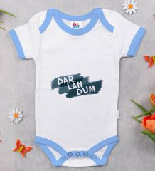 BK Kids Darlandum Tasarımlı Mavi Bebek Body Zıbın-1