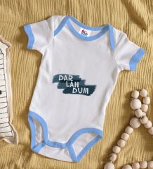 BK Kids Darlandum Tasarımlı Mavi Bebek Body Zıbın-1