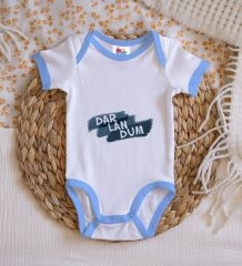 BK Kids Darlandum Tasarımlı Mavi Bebek Body Zıbın-1
