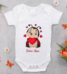 BK Kids Kişiye Özel Fotoğraflı Bebek Yastık ve Bebek Body Zıbın Hediye Seti - Model 23