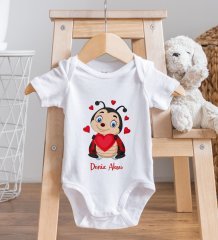 BK Kids Kişiye Özel Fotoğraflı Bebek Yastık ve Bebek Body Zıbın Hediye Seti - Model 23