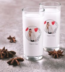 Kişiye Özel Renkli Baskılı İsimli Fotoğraflı İkili Rakı Bardağı Seti-25