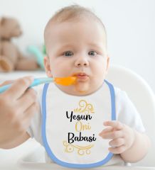 BK Kids Yesun Oni Annesi ve Babasi Tasarımlı 2’li Mavi Mama Önlüğü-1