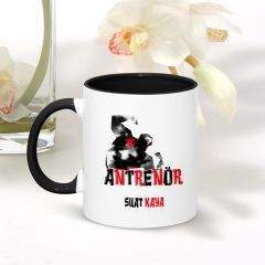 Kişiye Özel Mesleki Antrenör Siyah Kupa Bardak - 004