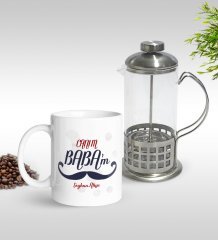 Kişiye Özel Canım Babam Tasarımlı Kupa & French Press Seti-8
