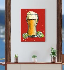 BK Gift Cafe & Bar & Restaurant Konseptli Kanvas Tablo 30x50cm-35