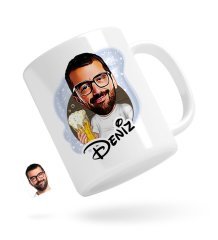 Kişiye Özel Erkek Karikatürlü Beyaz Kupa Bardak-51