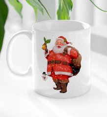 BK Gift Noel Baba Tasarımlı Beyaz Kupa Bardak-2