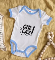 BK Kids Cırlaz Tasarımlı Mavi Bebek Body Zıbın-1