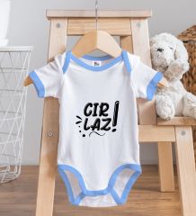 BK Kids Cırlaz Tasarımlı Mavi Bebek Body Zıbın-1