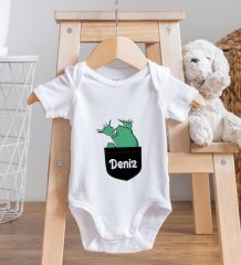 BK Kids Kişiye Özel Fotoğraflı Bebek Yastık ve Bebek Body Zıbın Hediye Seti - Model 20