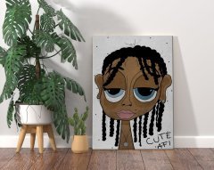 BK Home The Lazy People Collection Cute Girl Tasarımlı Kanvas Tablo 70x100cm-1