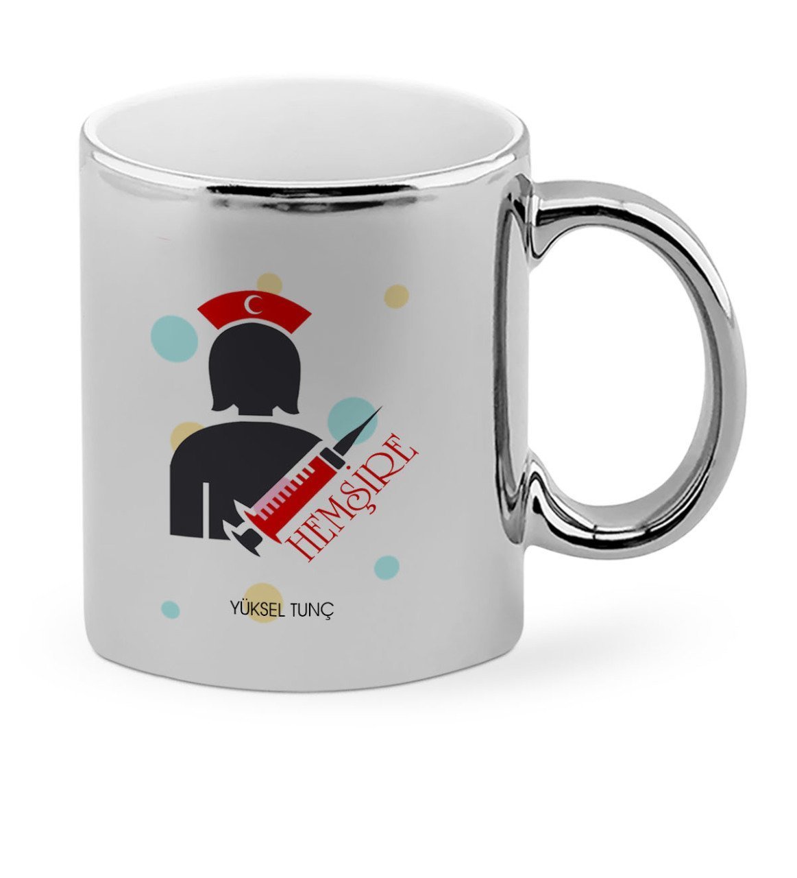 Kişiye Özel Mesleki Hemşire Krom Kupa Bardak - 3