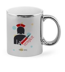 Kişiye Özel Mesleki Hemşire Krom Kupa Bardak - 3