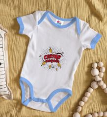 BK Kids Ceryan Kaçağı Tasarımlı Mavi Bebek Body Zıbın-1