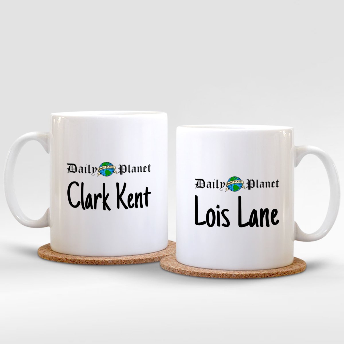 Kişiye Özel İkili Clark Kent & Lois Lane Beyaz Kupa Bardak
