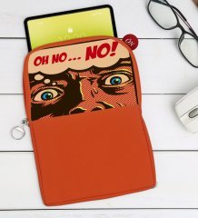 BK Gift Pop Art Tasarımlı Taşınabilir Koruyucu Tablet Kılıfı & Organizer Çanta - Turuncu-10