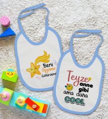 BK Kids Teyze Tasarımlı 2’li Mavi Mama Önlüğü-1