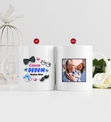 Kişiye Özel Canım Dedem Tasarımlı Fotoğraflı Kupa Bardak-1