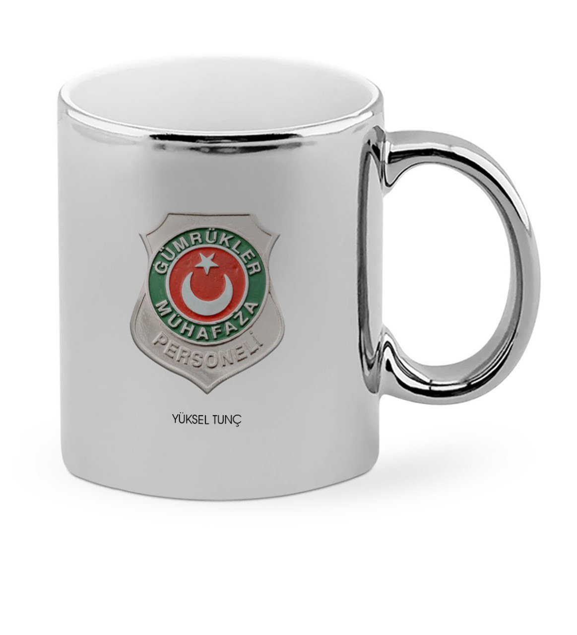 Kişiye Özel Mesleki Gümrükler Muhafaza Personeli Krom Kupa Bardak - 1