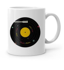 Kişiye Özel Retro Record Tasarımlı Beyaz Kupa Bardak - 1