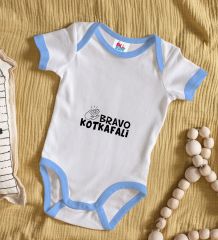 BK Kids Bravo Kotkafali Tasarımlı Mavi Bebek Body Zıbın-1