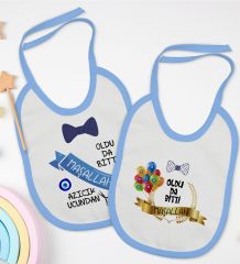 BK Kids Sünnet Tasarımlı 2’li Mavi Mama Önlüğü-2