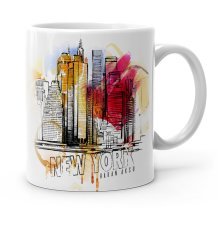 Kişiye Özel New York Tasarımlı Beyaz Kupa Bardak - 1