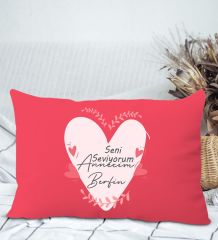 BK Gift Kişiye Özel İsimli Anneler Günü Tasarımlı Premium Kumaş Kırmızı Dikdörtgen Kırlent Yastık, Anneler Günü Hediyesi, Ev Dekorasyonu-10