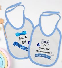 BK Kids Sünnet Tasarımlı 2’li Mavi Mama Önlüğü-1