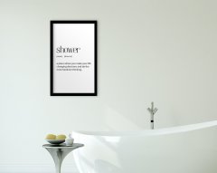 BK Home Banyo Dekoratif Ahşap Siyah Çerçeveli Tablo-20