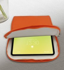 BK Gift Pop Art Tasarımlı Taşınabilir Koruyucu Tablet Kılıfı & Organizer Çanta - Turuncu-6