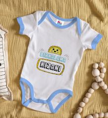BK Kids Bırkalama Kızanı Tasarımlı Mavi Bebek Body Zıbın-1