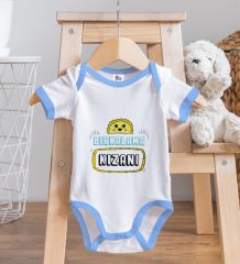 BK Kids Bırkalama Kızanı Tasarımlı Mavi Bebek Body Zıbın-1