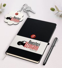 Kişiye Özel Anestezi Uzmanı Siyah Defter Kalem Ve Anahtarlık Hediye Seti