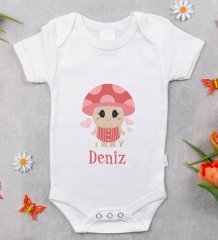 BK Kids Kişiye Özel Fotoğraflı Bebek Yastık ve Bebek Body Zıbın Hediye Seti - Model 13