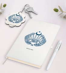 Kişiye Özel Zabıta Beyaz Defter Kalem Ve Anahtarlık Hediye Seti