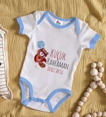 BK Kids Kişiye Özel Mavi Bebek Body Zıbın - Model 75