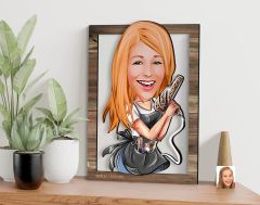 BK Gift Kişiye Özel Kadın Kuaför Karikatürlü 3D Ahşap Tablo, Sevgiliye Hediye, Arkadaşa Hediye, Yıl Dönümü Hediyesi, Doğum Günü Hediyesi-2