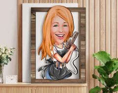BK Gift Kişiye Özel Kadın Kuaför Karikatürlü 3D Ahşap Tablo, Sevgiliye Hediye, Arkadaşa Hediye, Yıl Dönümü Hediyesi, Doğum Günü Hediyesi-2