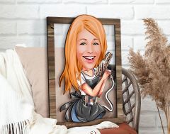 BK Gift Kişiye Özel Kadın Kuaför Karikatürlü 3D Ahşap Tablo, Sevgiliye Hediye, Arkadaşa Hediye, Yıl Dönümü Hediyesi, Doğum Günü Hediyesi-2